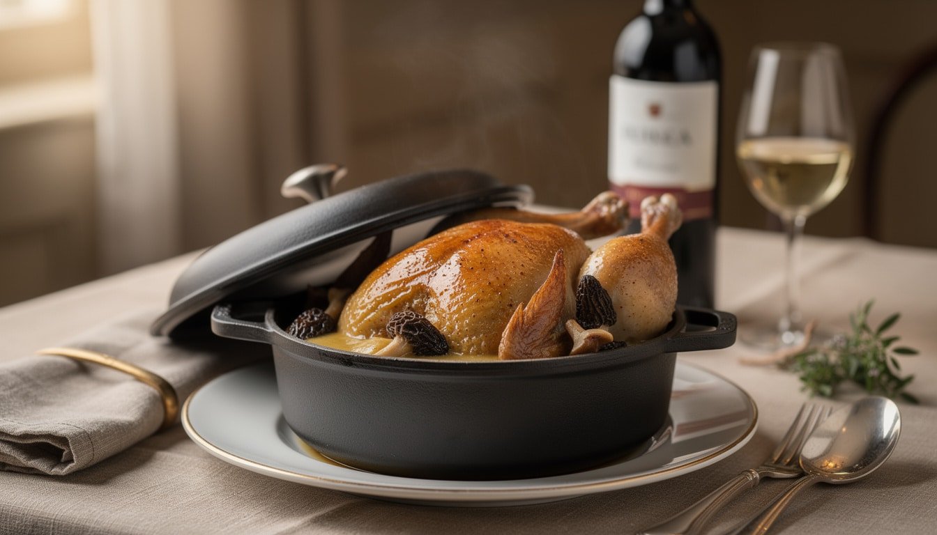 découvrez notre recette détaillée pour préparer un chapon aux morilles et vin jaune, un plat raffiné idéal pour un repas d'exception qui ravira vos convives.