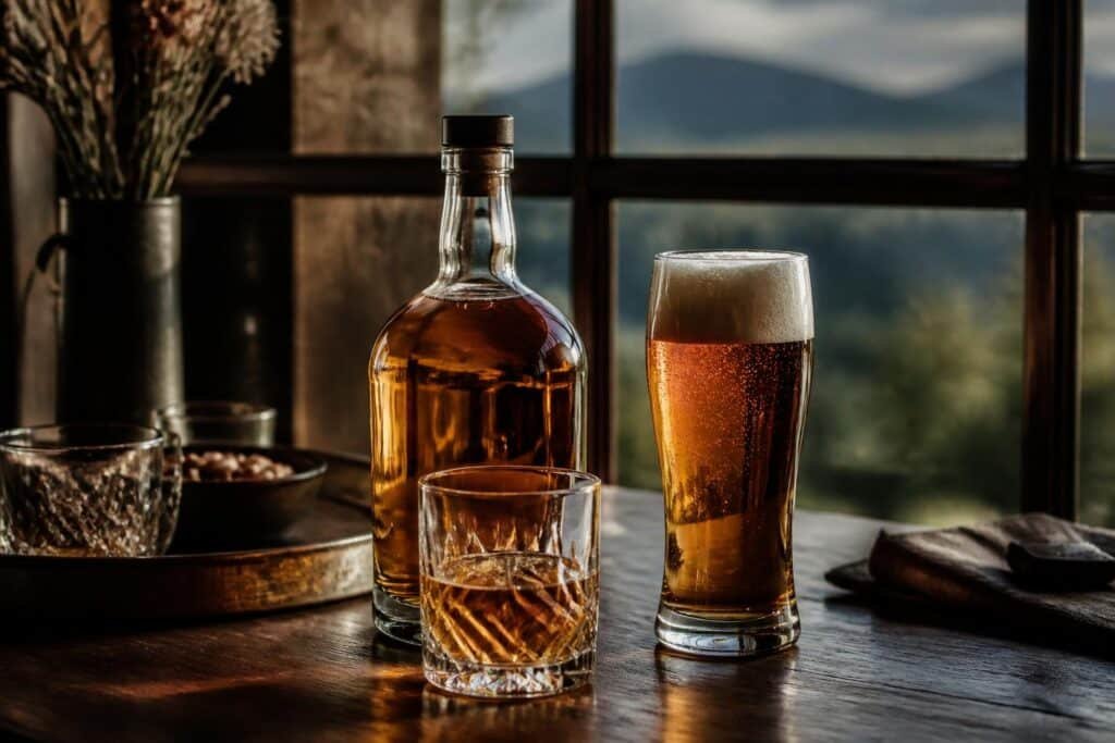 explorez la rencontre exceptionnelle entre le bourbon et la bière, deux saveurs uniques qui se marient pour offrir une expérience gustative inoubliable.