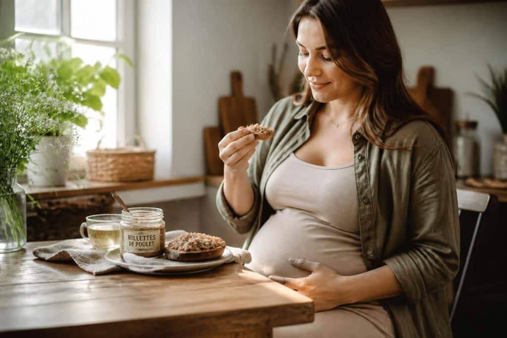 découvrez si les rillettes de poulet sont sûres à consommer pendant la grossesse et les précautions à prendre pour protéger votre santé et celle de votre bébé.